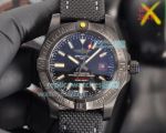 Swiss Replica Breitling Endurance Pro Watch Black Chronograph Dial Blue Rubber Strap 44mm